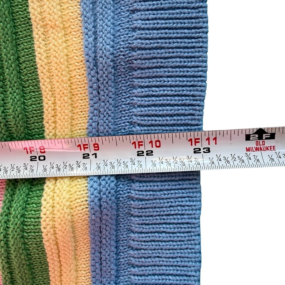 ICHI Striped Scandi Pastel Sleeveless Knit Top Size XS Casual Spring Summer - Picture 4 of 12